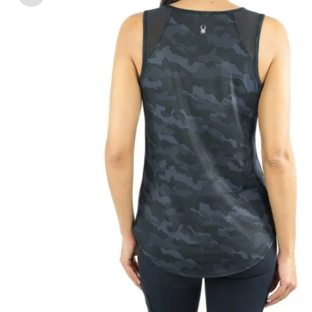NWT Spyder Women's Soft Moisture Wicking Reflective Logo Active Tank - Picture 2 of 3